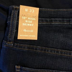 Madewell 10” high rise jeans, size 33.  NWT